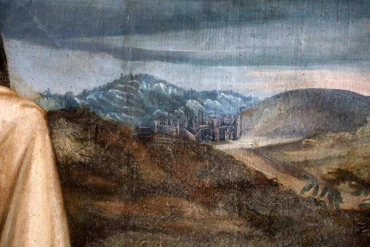 Madonna del Rosario con i ss. Domenico, Bonaventura, pietro martire e altro domenicano - dettaglio, Convento di Santa Maria Novella
